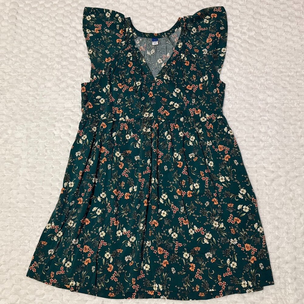 Old Navy Women’s Summer Floral Mini Dress - Green - L